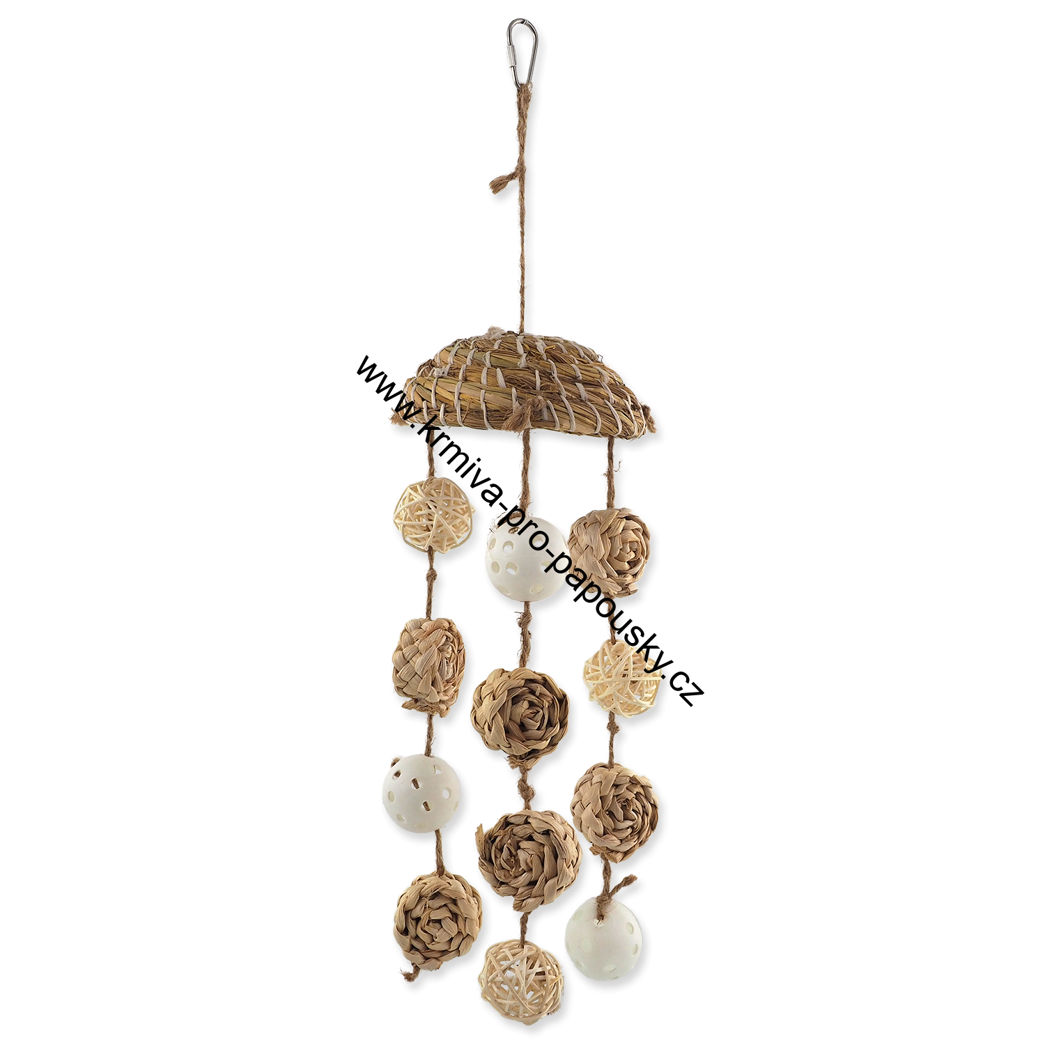 BIRD JEWEL závěsná hračka míčky pod stříškou 30x12 cm