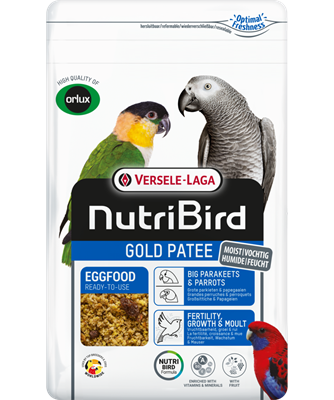 VERSELE-LAGA NutriBird GOLD PATEE vaječné krmivo vlhčené  pro střední a velké papoušky se sušeným hmyzem, ovocem a medem 1 kg