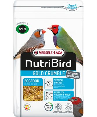 VERSELE-LAGA NutriBird GOLD CRUMBLE TROPPICAL  vaječné krmivo suché pro drobné exoty a tropické ptáky se sušeným hmyzem 1 Kg  