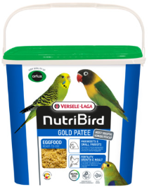 NutriBird GOLD PATEE vaječné krmivo vlhčené s medem pro andulky a malé papoušky s extra jódem navíc 5 Kg 
