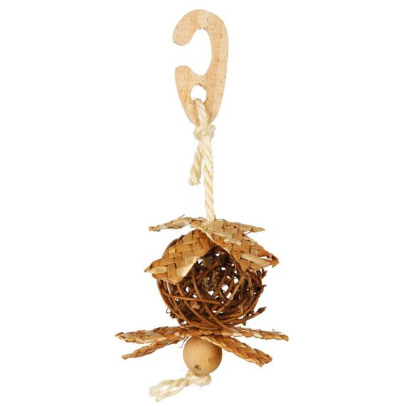 TRIXE Natural Living-proutěný míček se slaměnou ozdobou 5,5/18cm