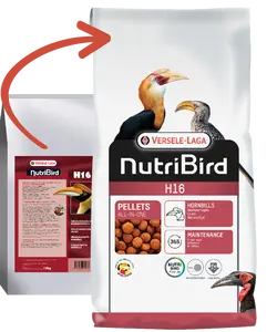 VERSELE-LAGA Granule NutiBird H16 10 kg pro zoborožce a velké ovocnomilné druhy ptáků 