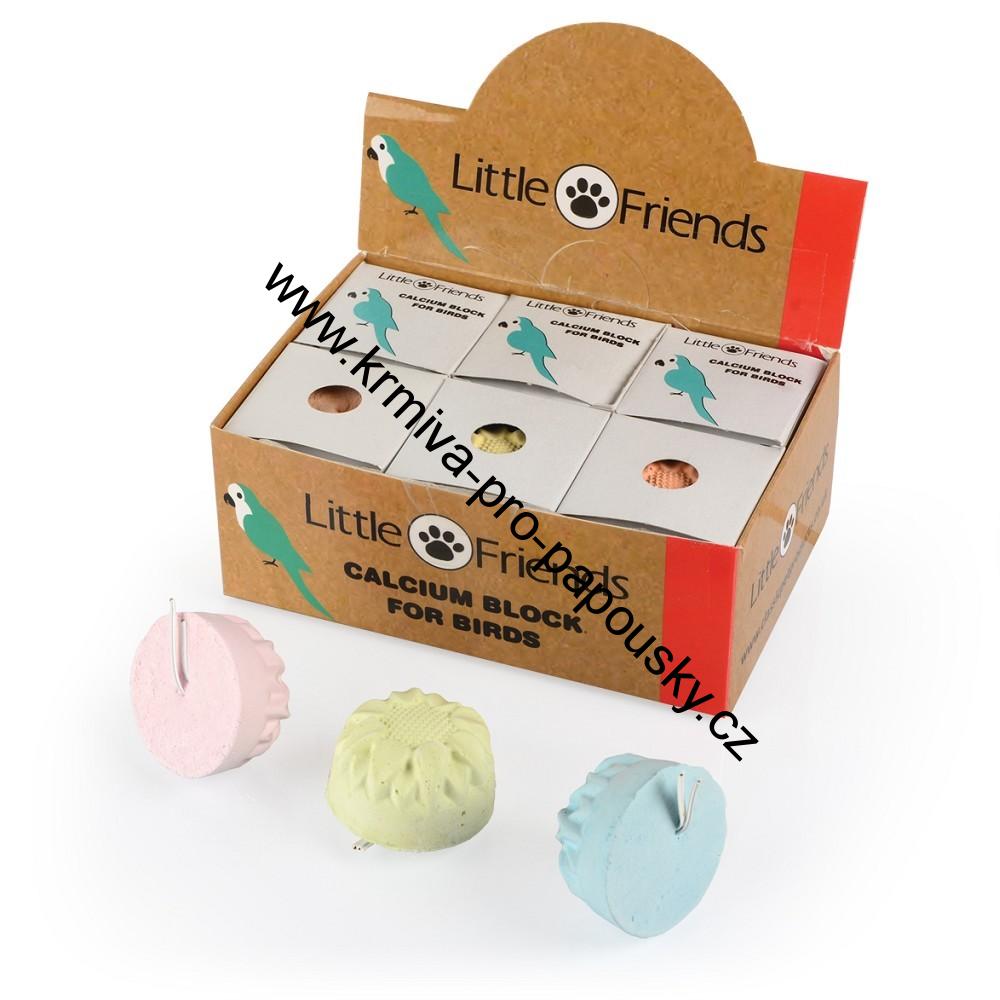 Little Friends Vápníkový blok pro exotické ptactvo, krabička 12ks á 24g