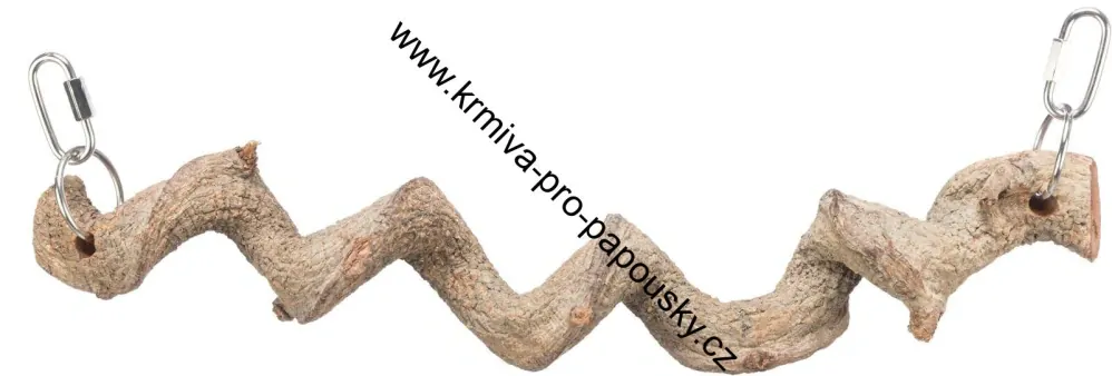 Trixie přírodní závěsné "cikcak" bidýlko, 36 cm/ø 25 mm, dračí dřevo