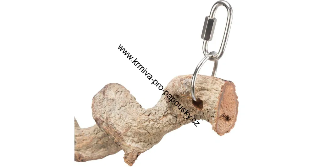Trixie přírodní závěsné "cikcak" bidýlko, 36 cm/ø 25 mm, dračí dřevo