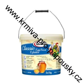 Quiko vaječné krmivo suché Quiko Classic pro všechny druhy exotického a okrasného ptactva 5 kg