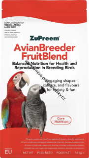 ZuPreem FruitBlend AvianBreeder M/L 18 kg komletní krmivo pro středně velké a velké papoušky pro chovnou sezónu