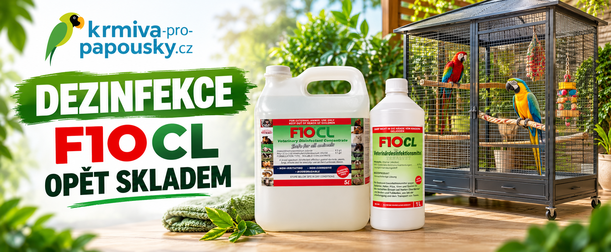 Dezinfekce F10CL - balení 1 a 5 litrů